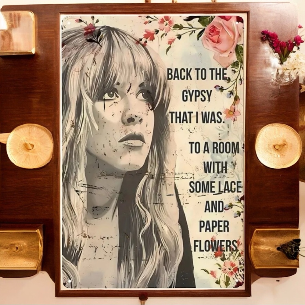 🆕 ‼️Host Pick‼️ “Gypsy” Stevie Nicks - Vintage Retro Metal Tin Sign Poster 12x8